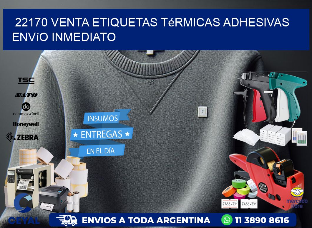 22170 venta etiquetas térmicas adhesivas envío inmediato