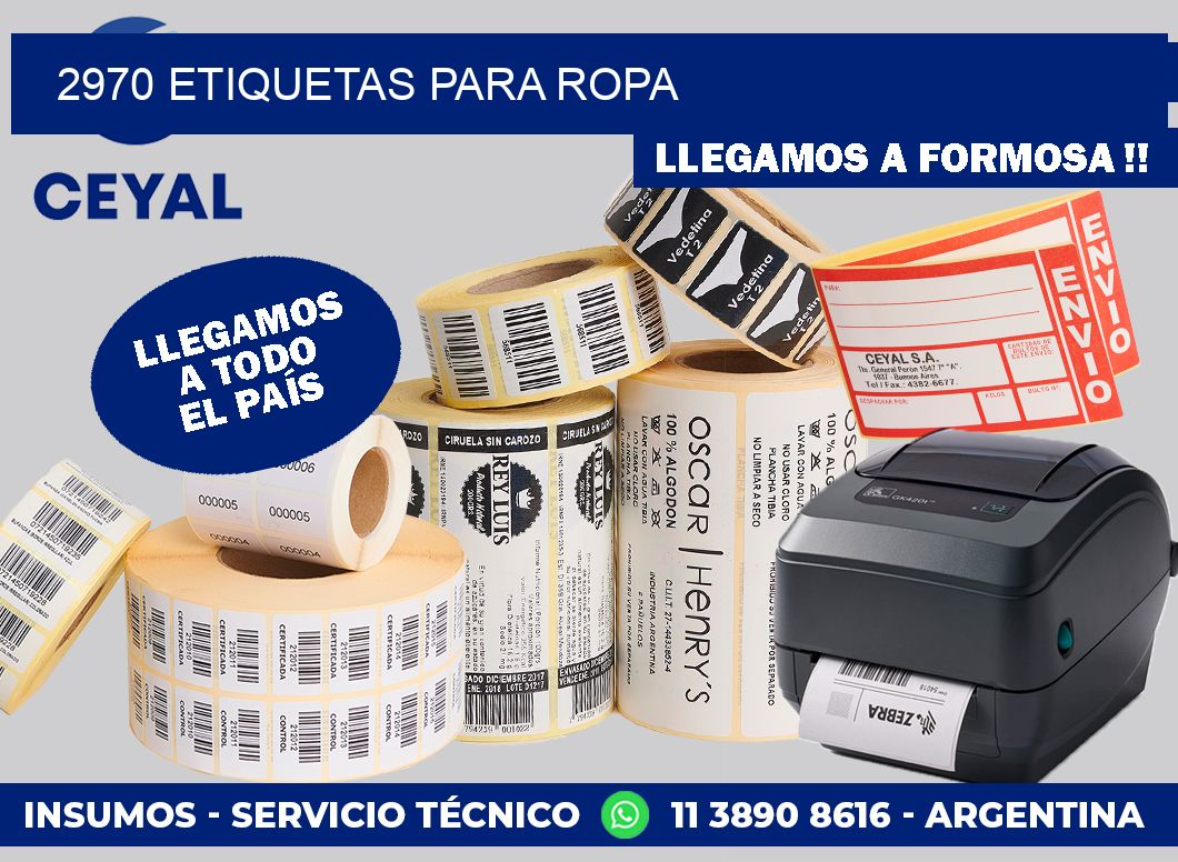 2970 etiquetas para ropa