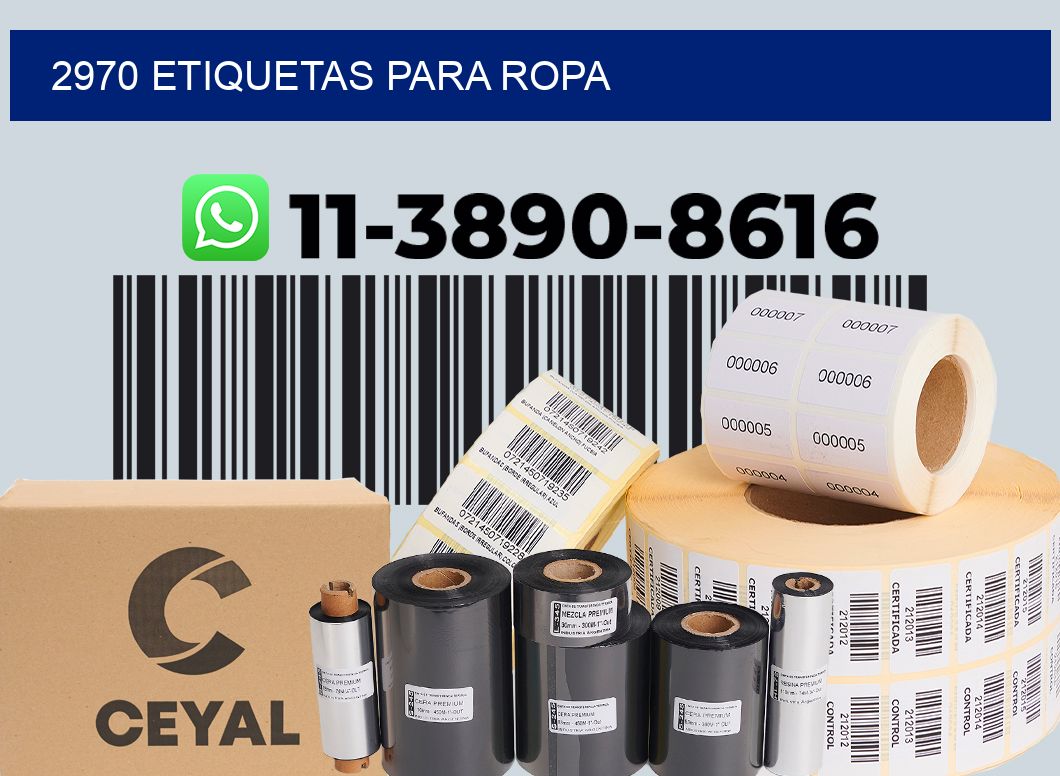 2970 etiquetas para ropa