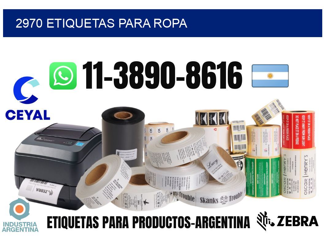 2970 etiquetas para ropa