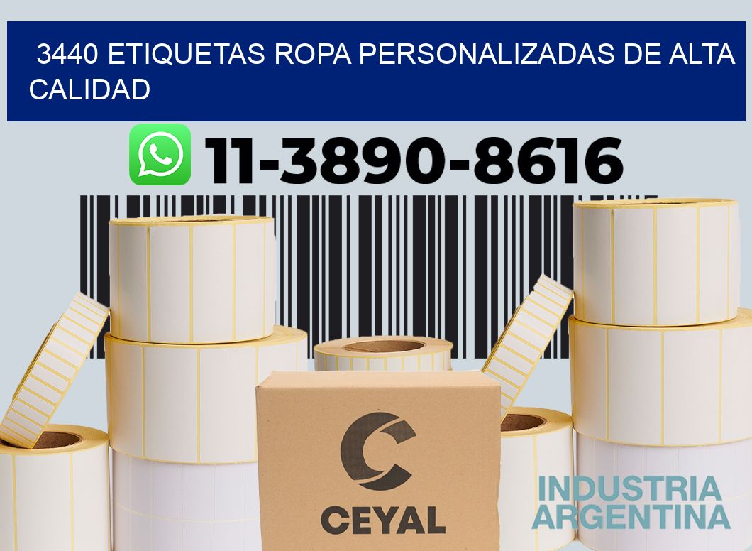3440 Etiquetas ropa personalizadas de alta calidad