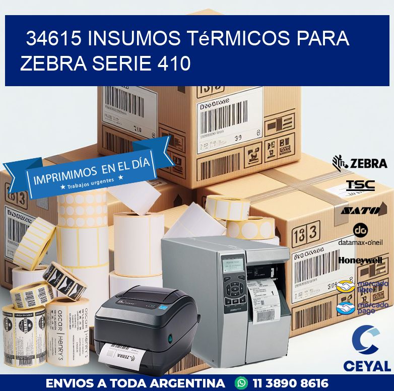 34615 insumos térmicos para zebra serie 410