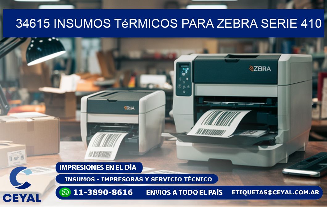 34615 insumos térmicos para zebra serie 410