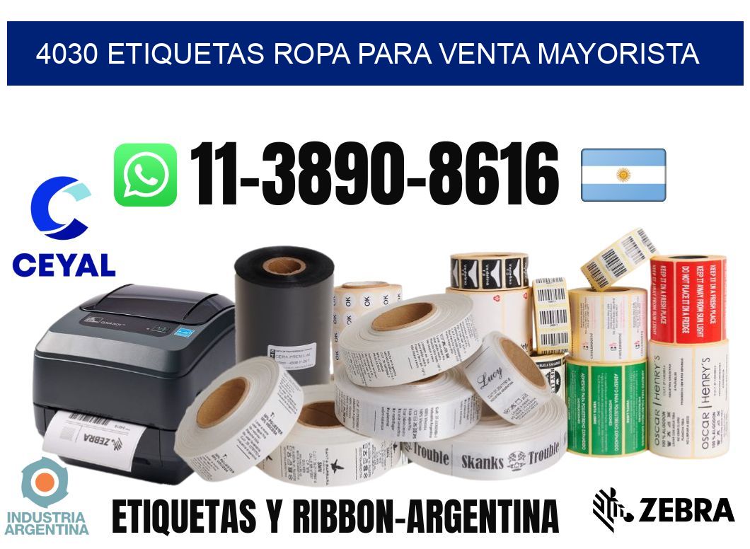 4030 Etiquetas ropa para venta mayorista