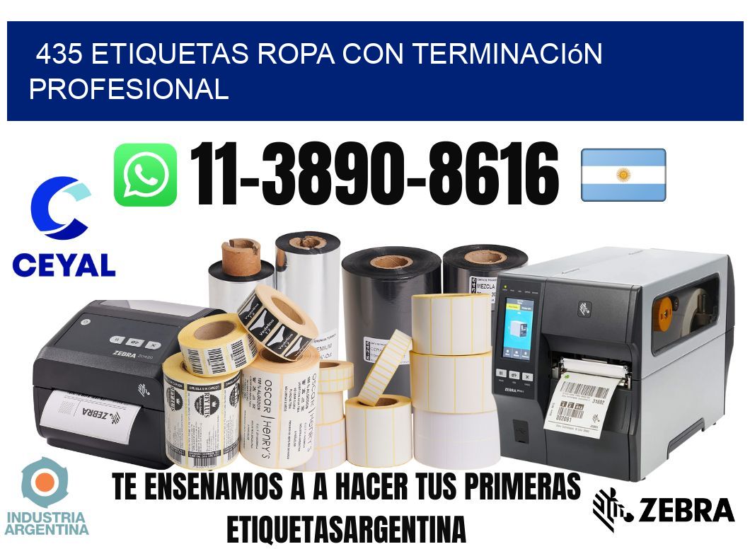 435 Etiquetas ropa con terminación profesional