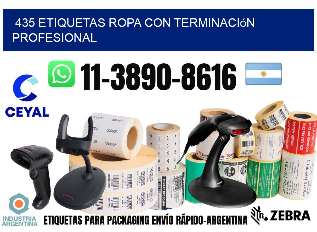 435 Etiquetas ropa con terminación profesional