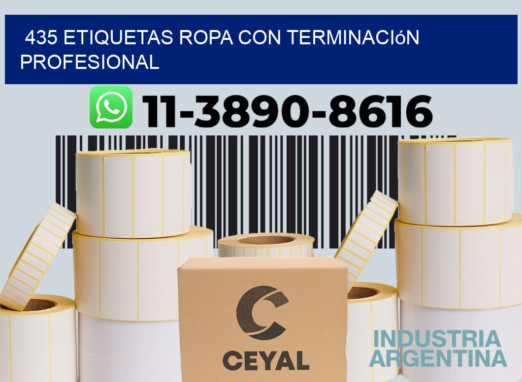 435 Etiquetas ropa con terminación profesional