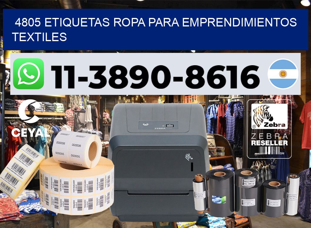 4805 Etiquetas ropa para emprendimientos textiles