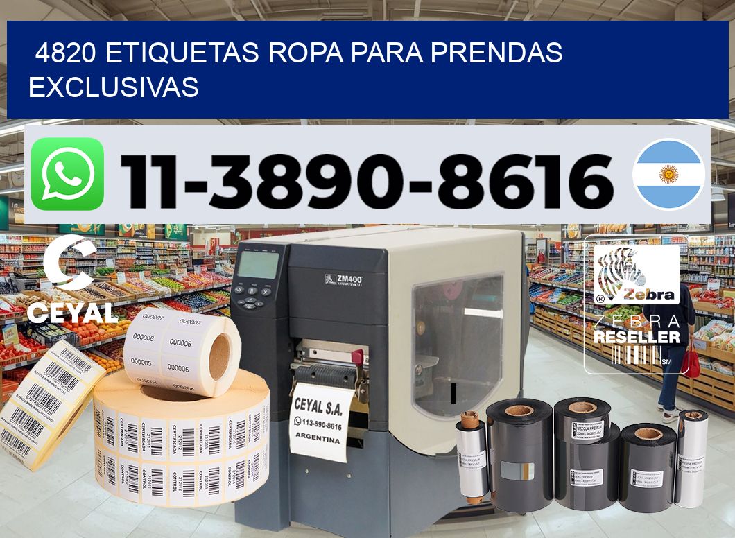 4820 Etiquetas ropa para prendas exclusivas