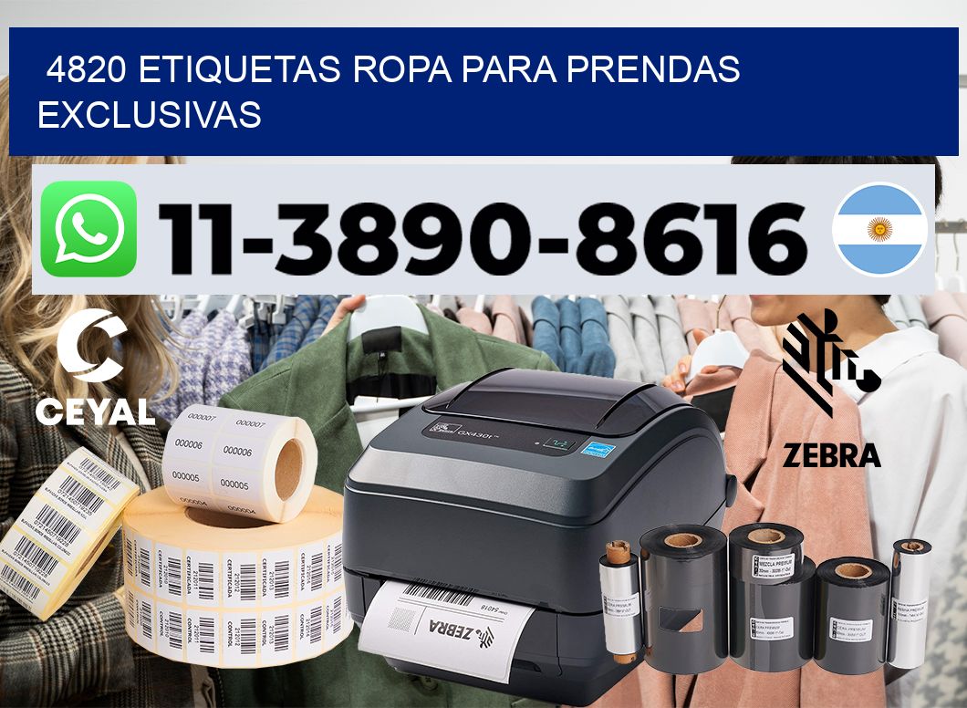 4820 Etiquetas ropa para prendas exclusivas