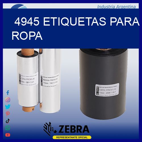 4945 etiquetas para ropa