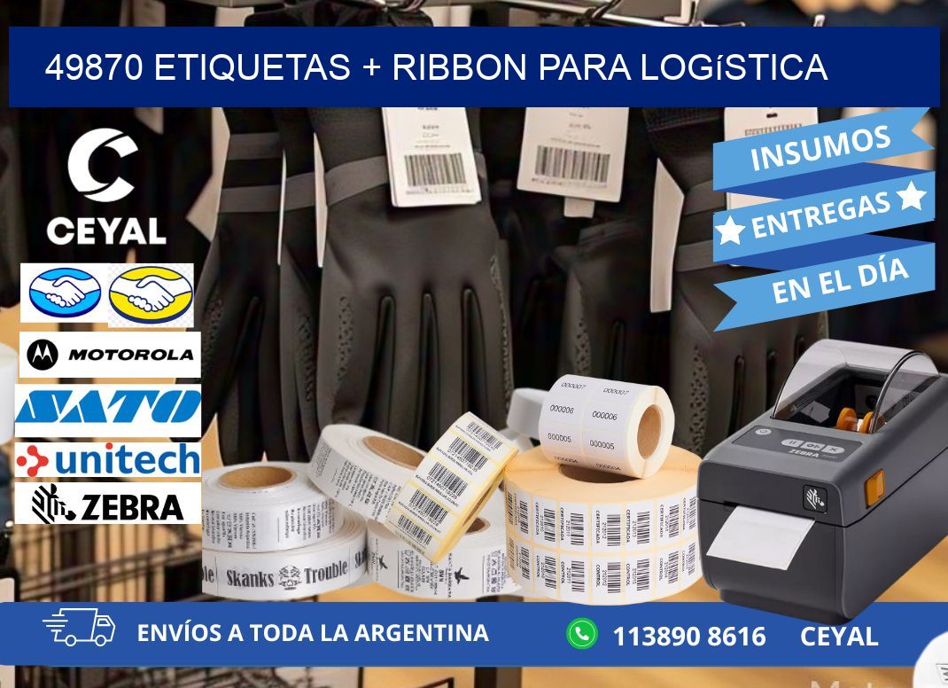 49870 etiquetas + ribbon para logística
