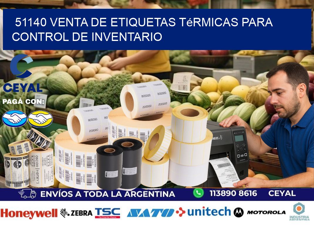 51140 venta de etiquetas térmicas para control de inventario