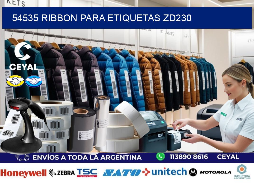 54535 ribbon para etiquetas zd230