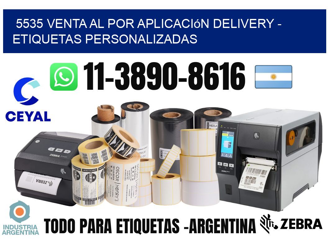 5535 Venta al Por Aplicación delivery - Etiquetas Personalizadas