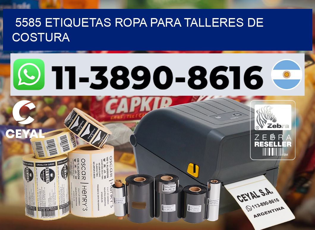 5585 Etiquetas ropa para talleres de costura