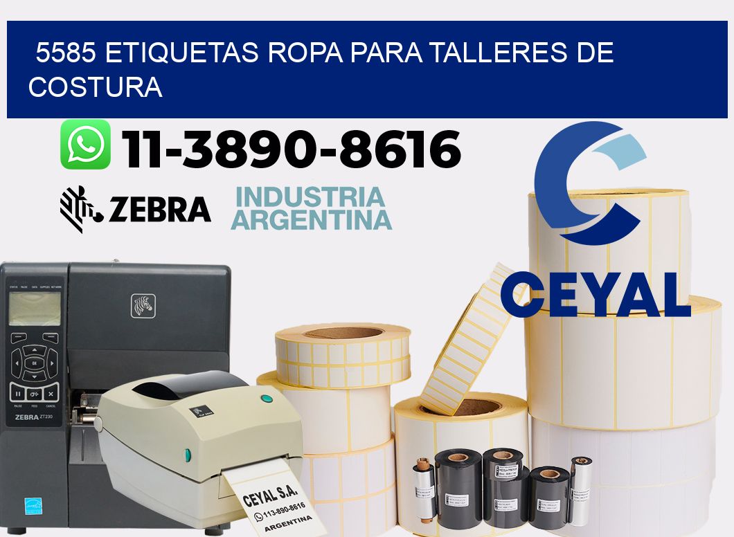 5585 Etiquetas ropa para talleres de costura