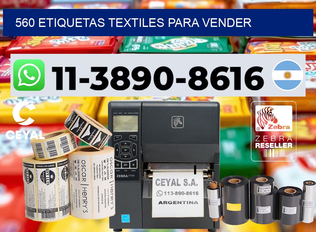 560 Etiquetas textiles para vender