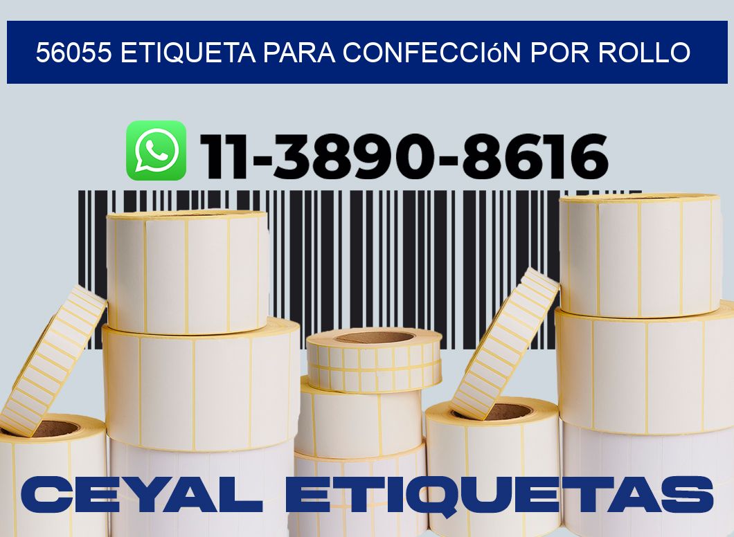56055 etiqueta para confección por rollo