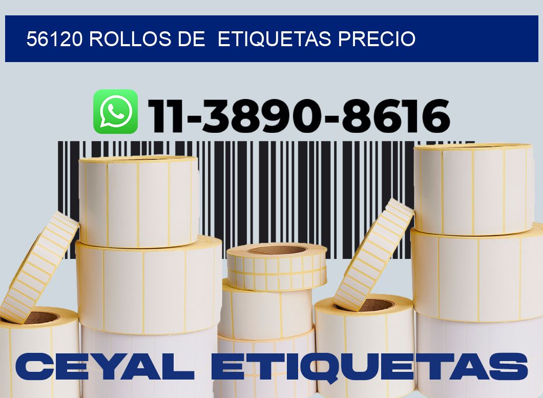 56120 rollos de  etiquetas precio
