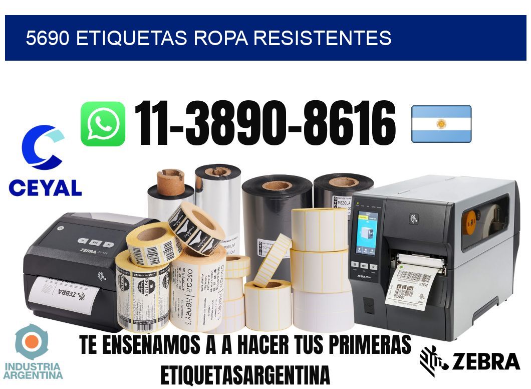 5690 Etiquetas ropa resistentes