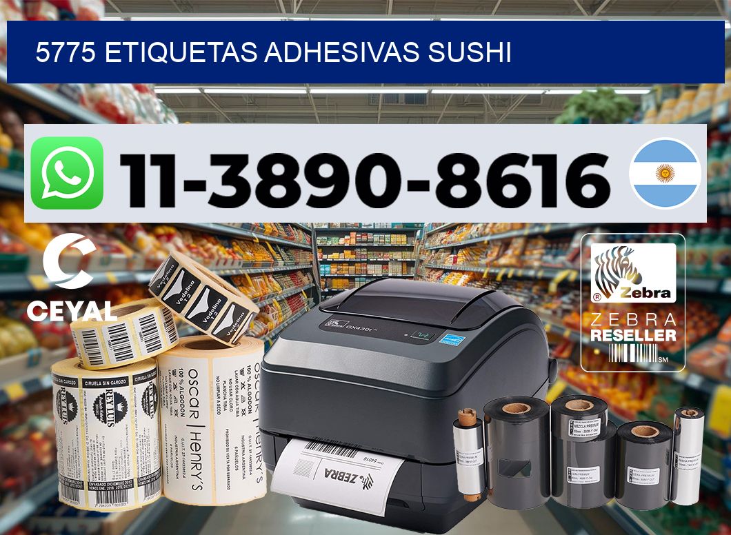 5775 etiquetas adhesivas sushi