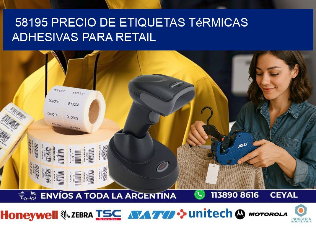 58195 precio de etiquetas térmicas adhesivas para retail