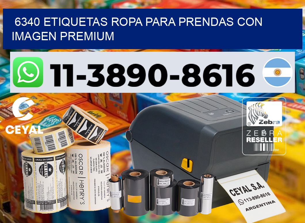 6340 Etiquetas ropa para prendas con imagen premium