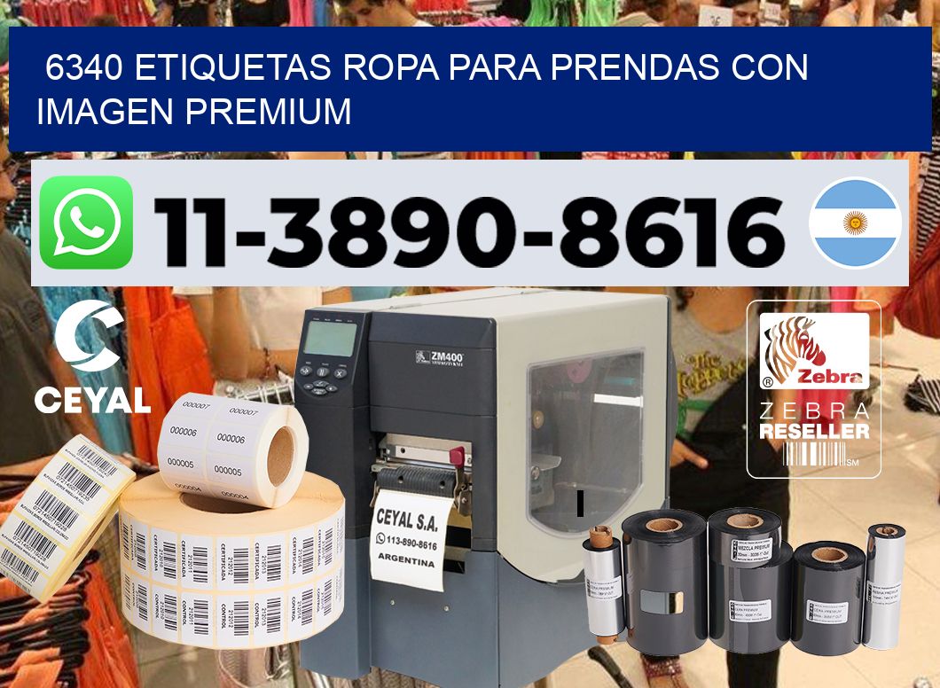 6340 Etiquetas ropa para prendas con imagen premium