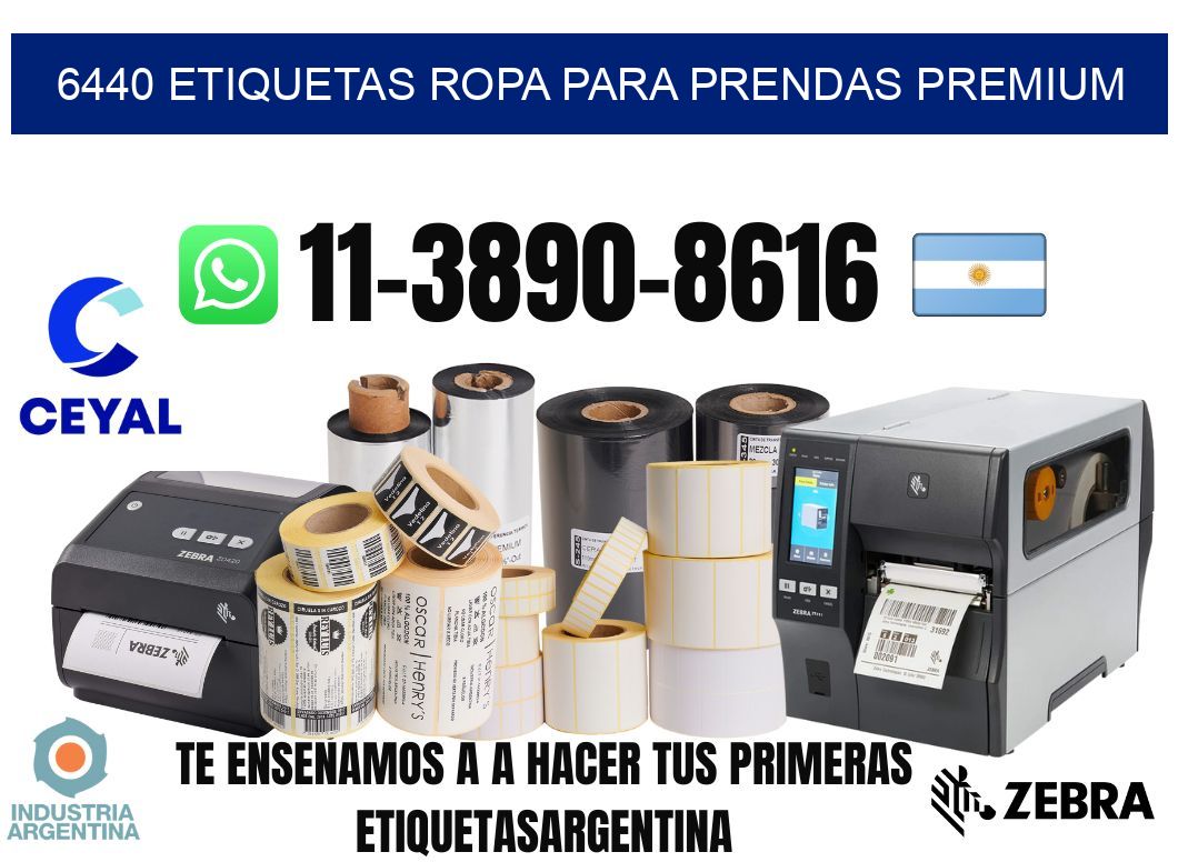 6440 Etiquetas ropa para prendas premium