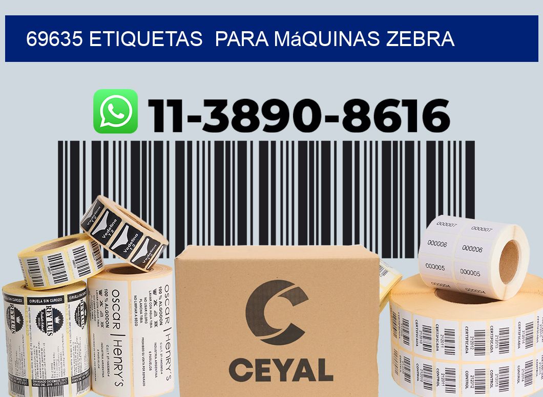 69635 etiquetas  para máquinas Zebra