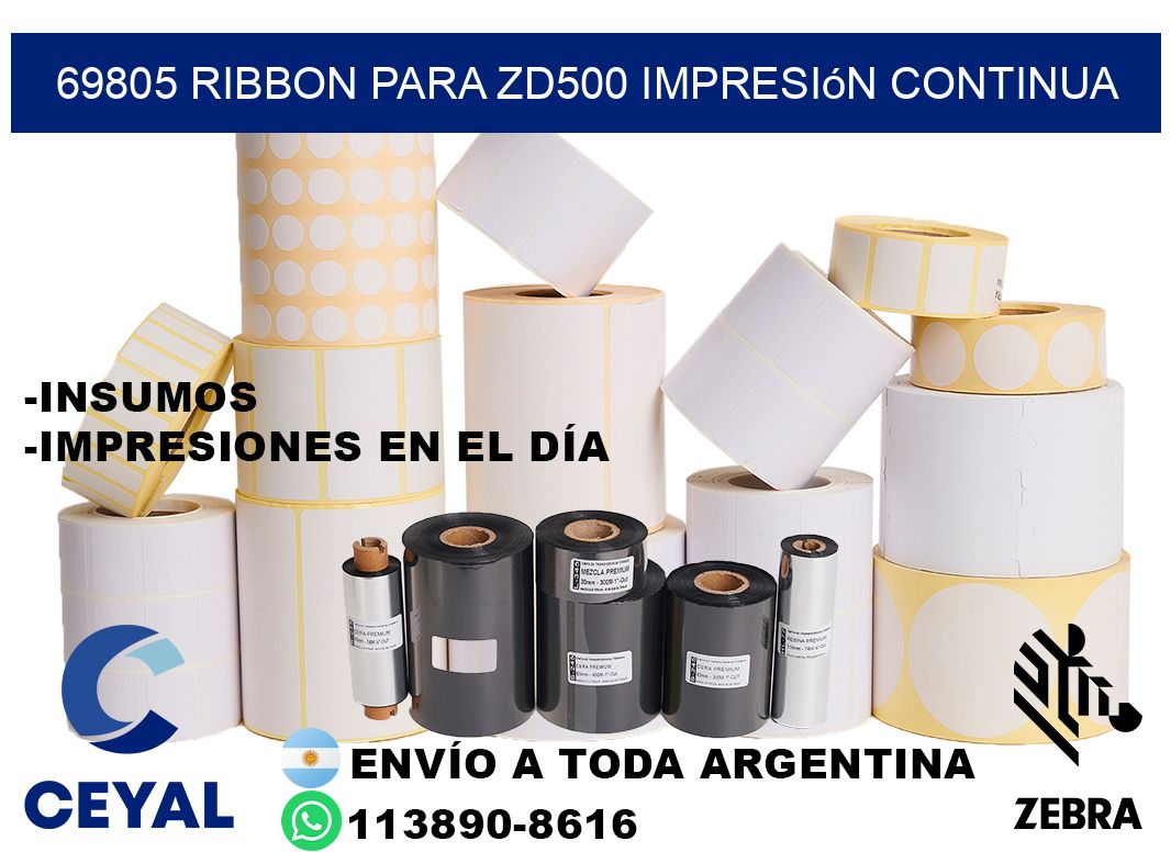 69805 ribbon para zd500 impresión continua