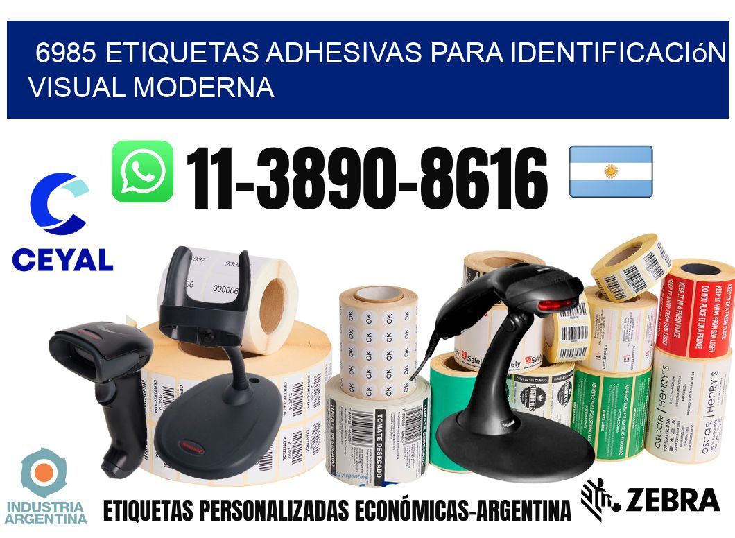 6985 Etiquetas adhesivas para identificación visual moderna