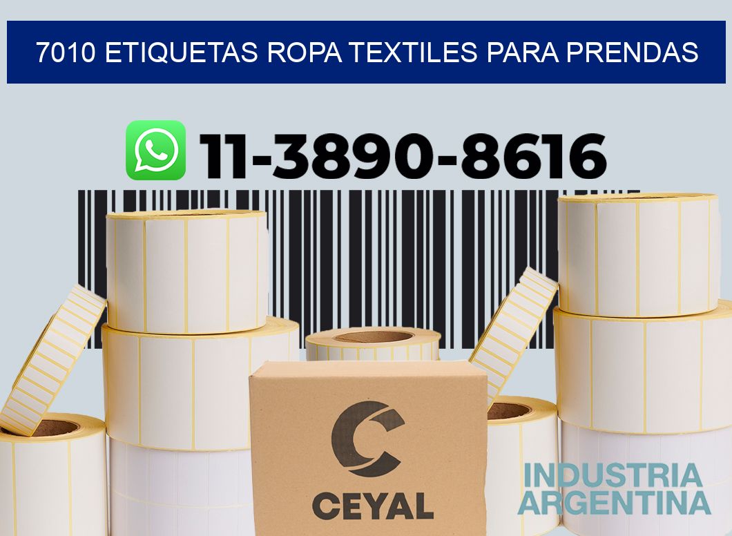 7010 Etiquetas ropa textiles para prendas