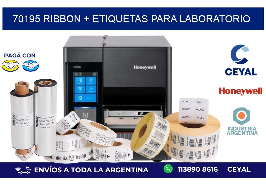 70195 ribbon + etiquetas para laboratorio