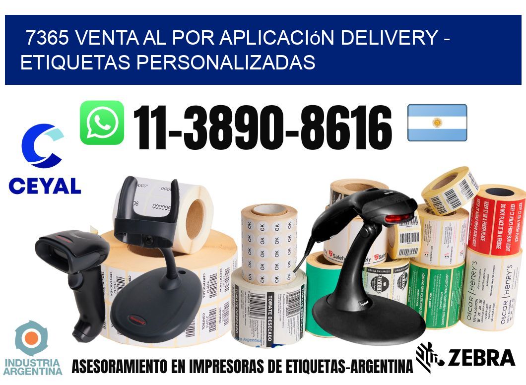 7365 Venta al Por Aplicación delivery - Etiquetas Personalizadas