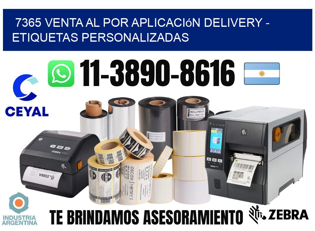 7365 Venta al Por Aplicación delivery - Etiquetas Personalizadas