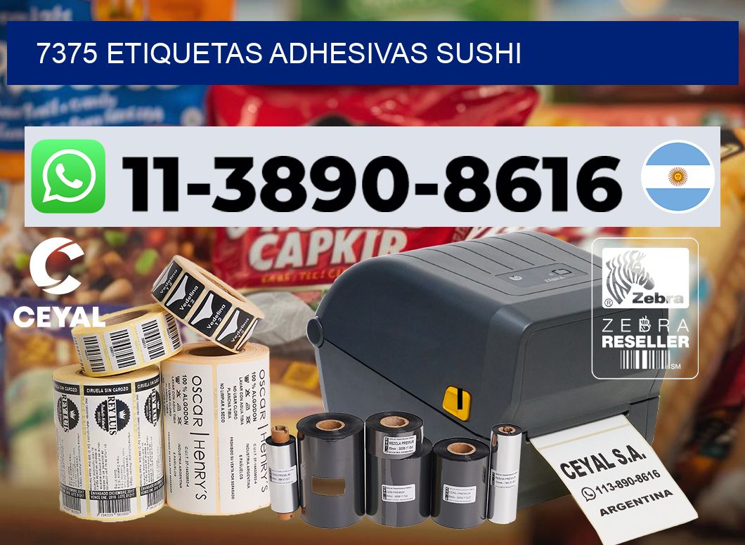 7375 etiquetas adhesivas sushi