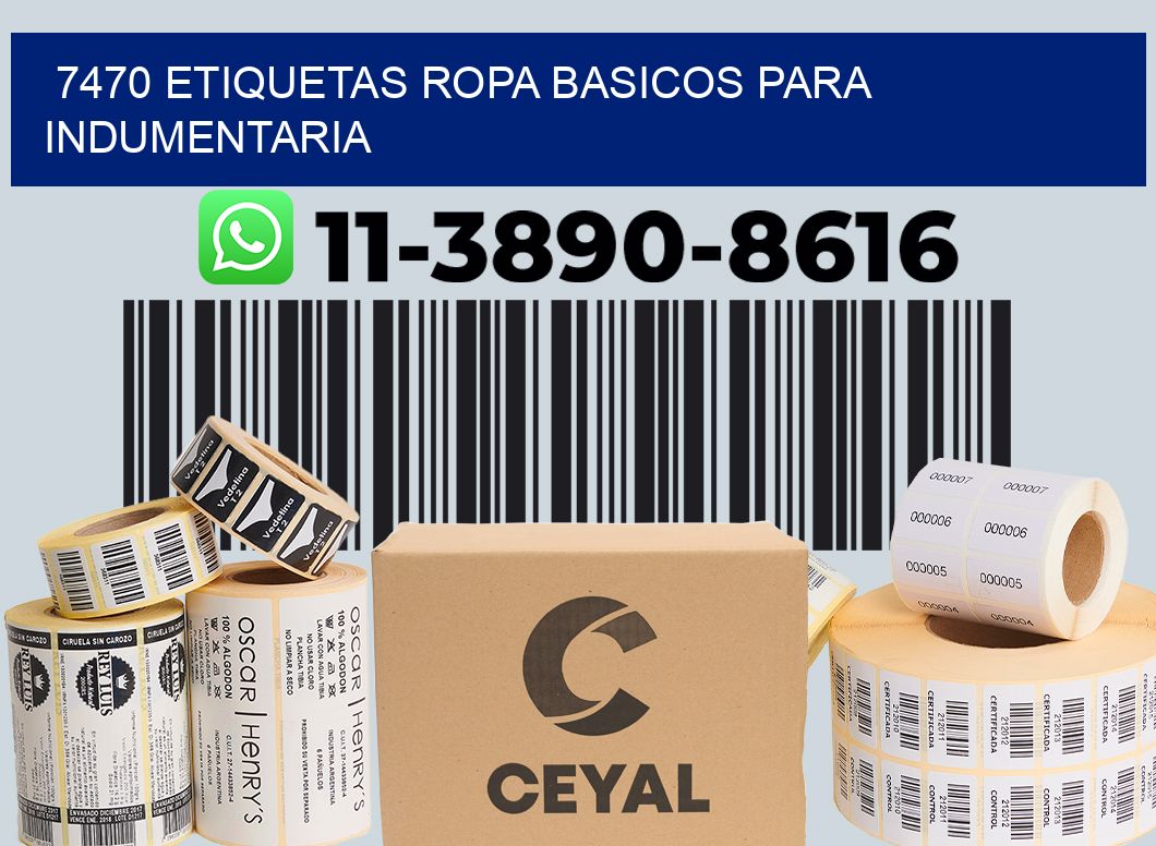 7470 Etiquetas ropa basicos para indumentaria