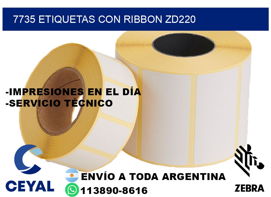7735 etiquetas con ribbon zd220