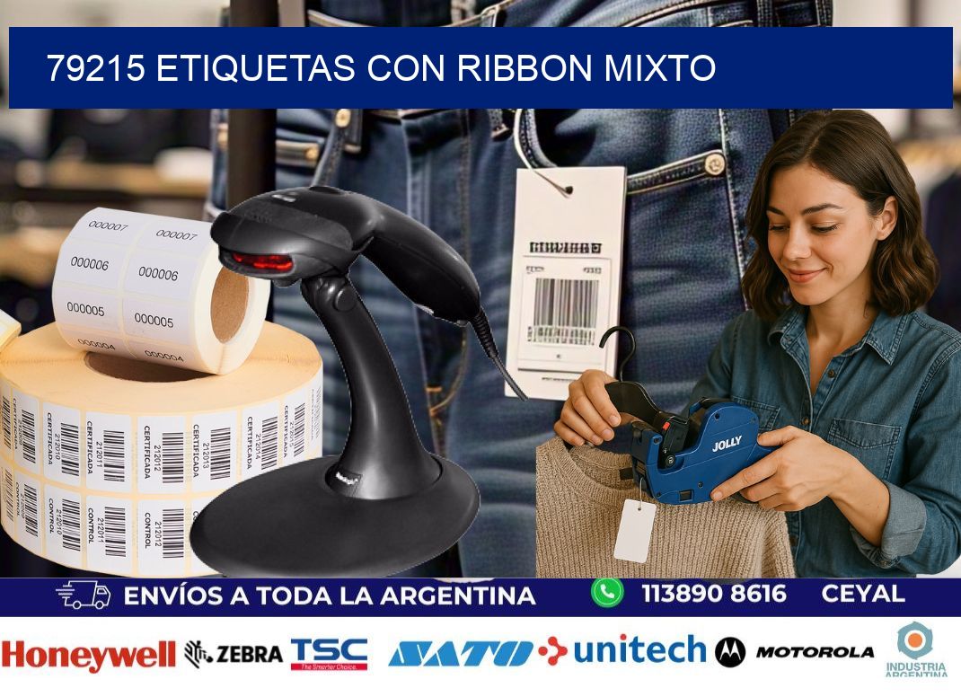 79215 etiquetas con ribbon mixto