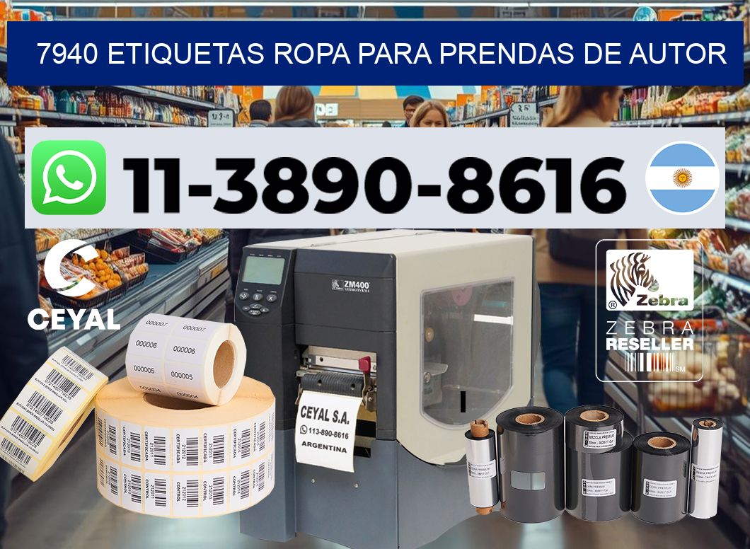 7940 Etiquetas ropa para prendas de autor