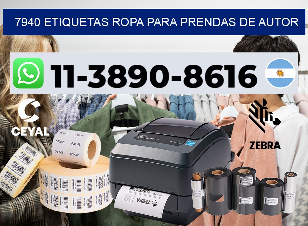 7940 Etiquetas ropa para prendas de autor