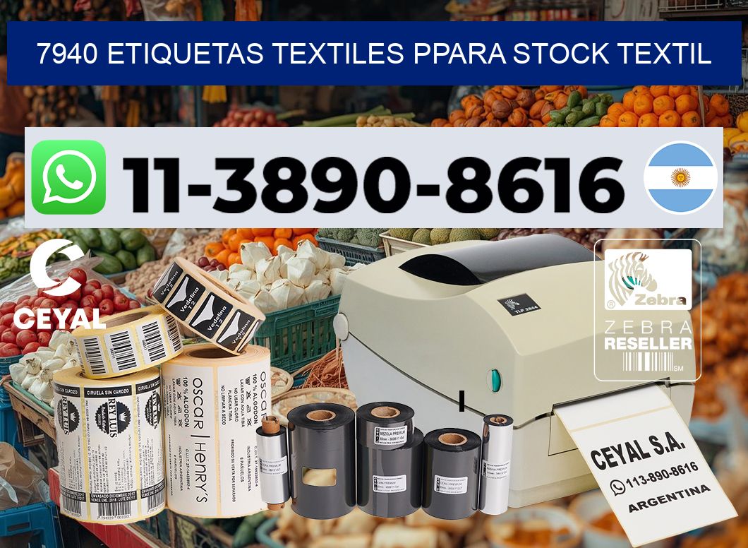 7940 Etiquetas textiles ppara stock textil