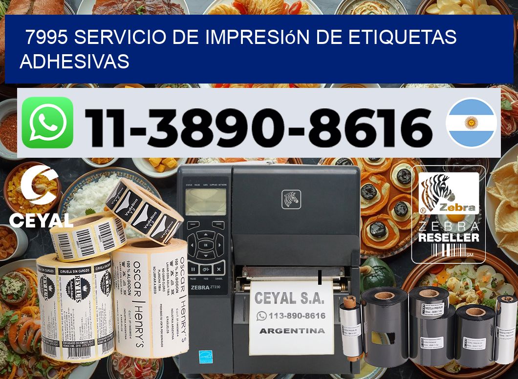7995 Servicio de impresión de etiquetas adhesivas