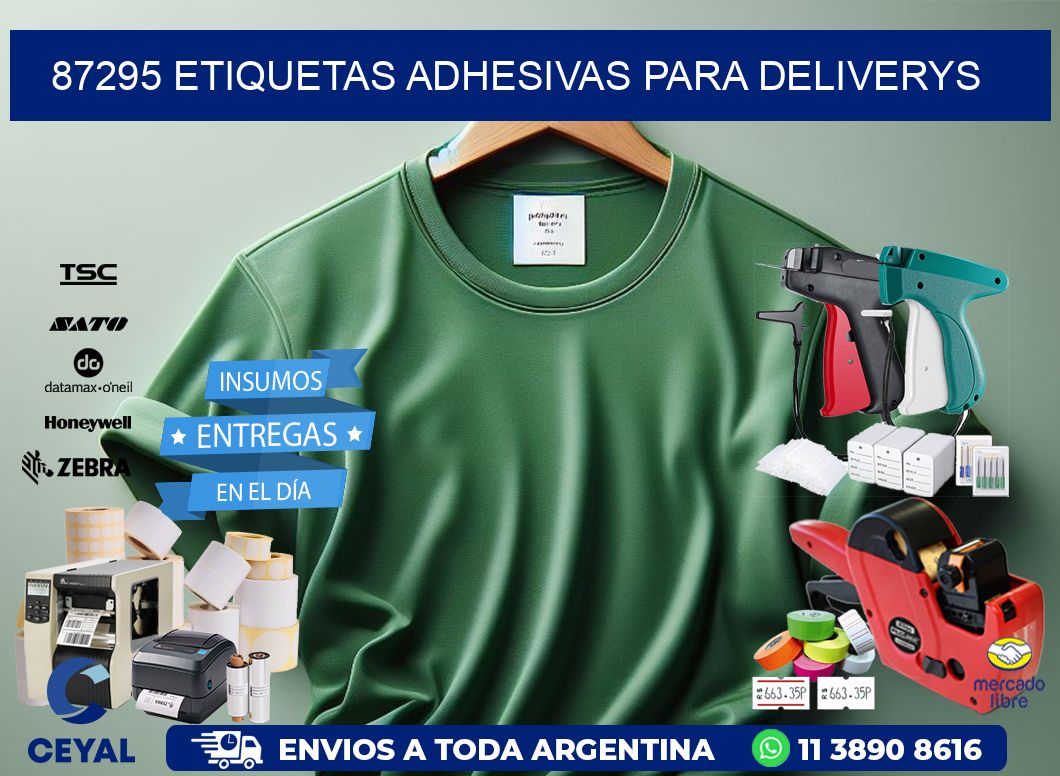 87295 etiquetas adhesivas para deliverys