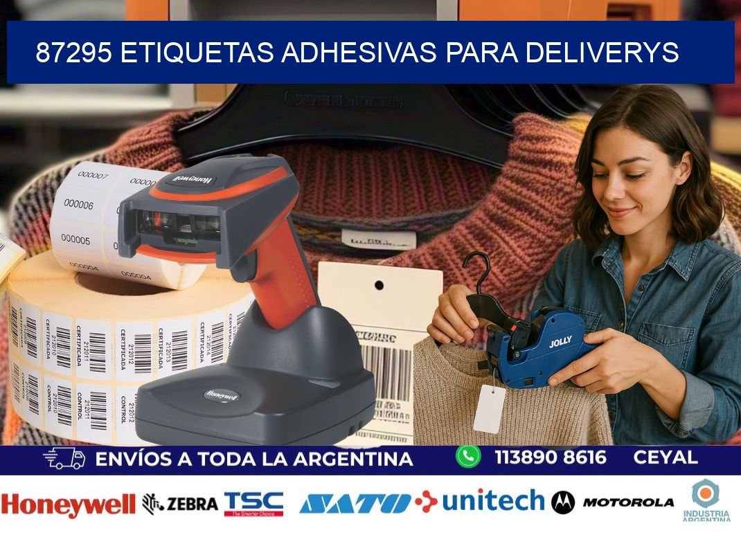 87295 etiquetas adhesivas para deliverys