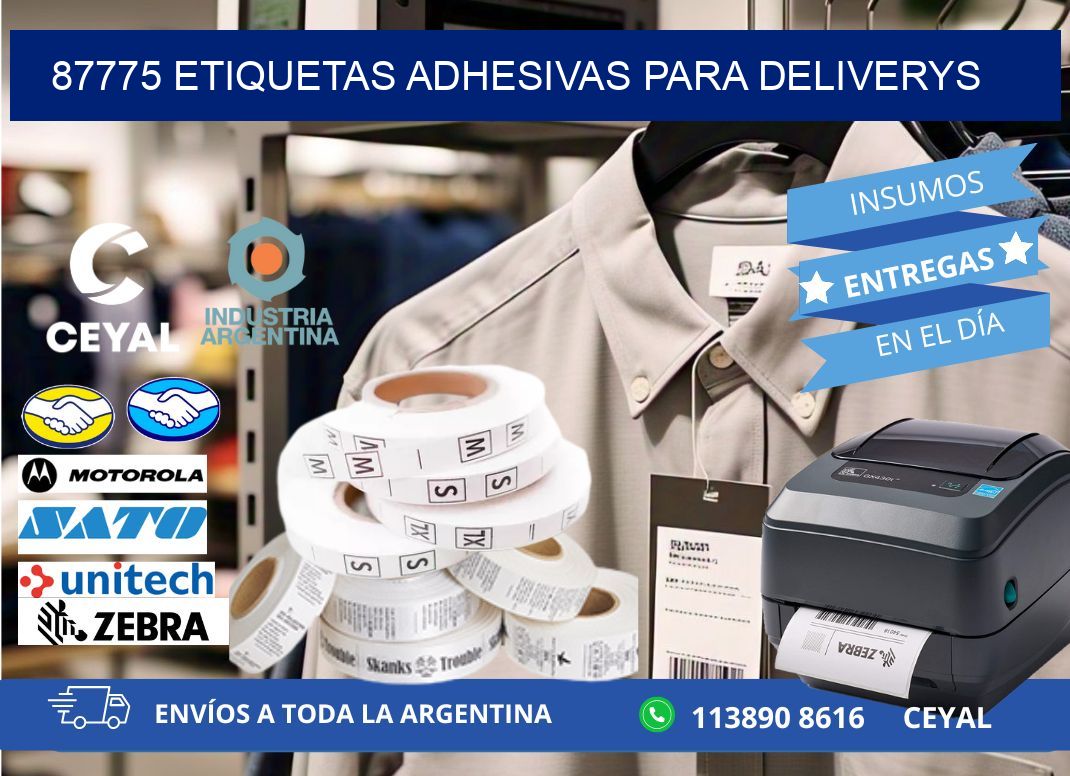 87775 etiquetas adhesivas para deliverys