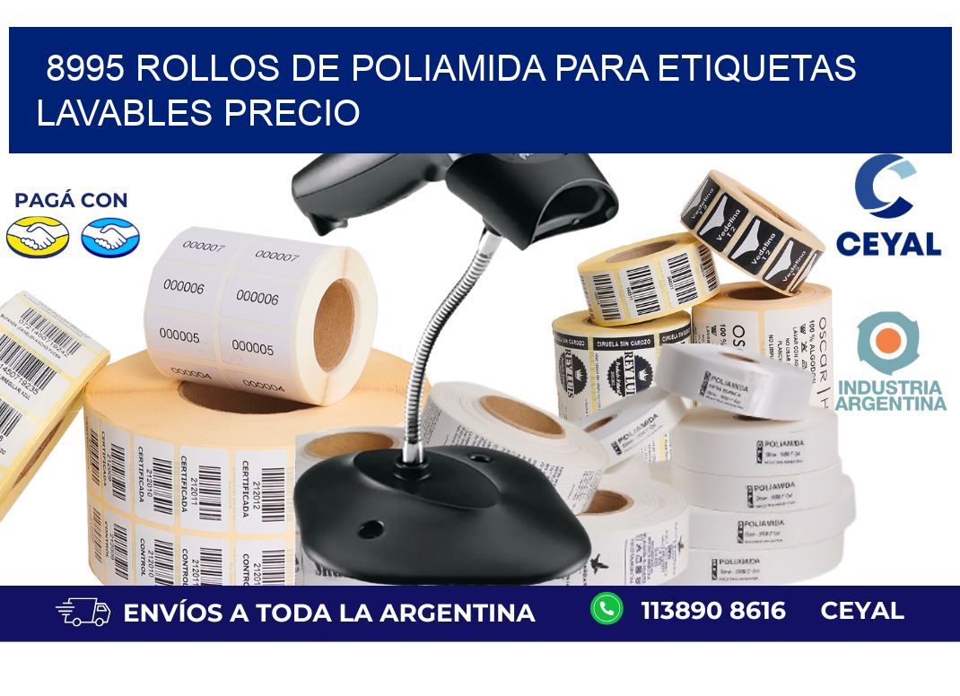 8995 rollos de poliamida para etiquetas lavables precio