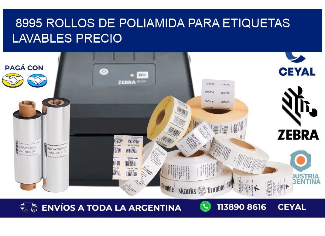 8995 rollos de poliamida para etiquetas lavables precio